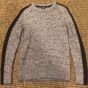 Gray/Black H&M Crewneck Sweater